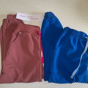 FIGS' Blue and Mauve Bottoms